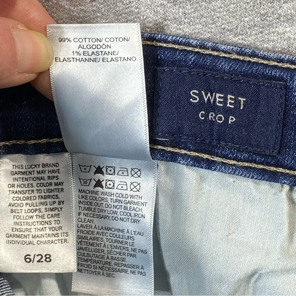 Lucky Brand Women's Jeans Size 6 Sweet Crop Blue Mid Rise Casual Stretch Denim - Picture 11 of 15